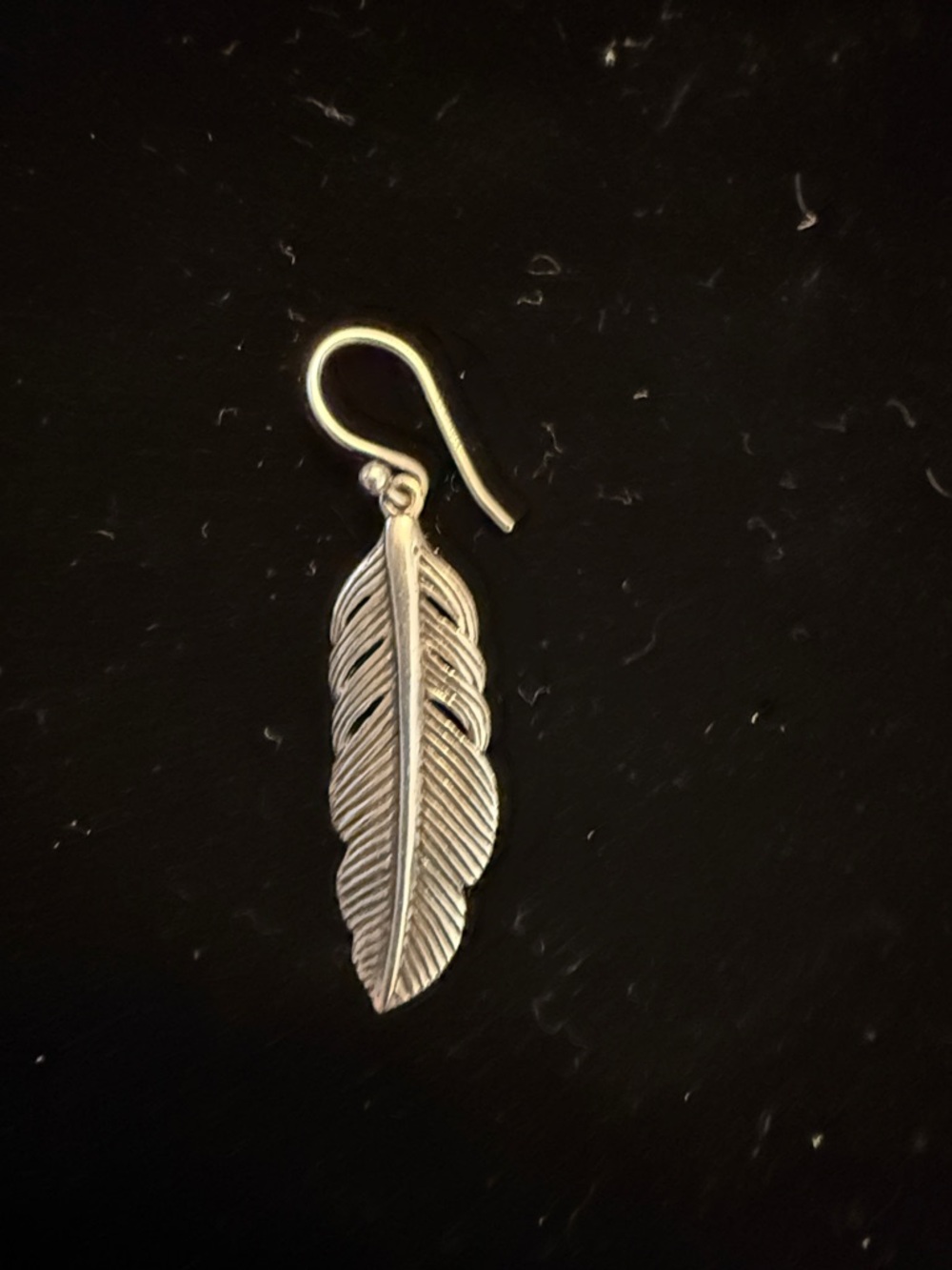 Silpada Silver Feather Drop Earrings
